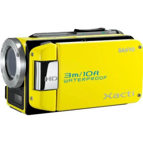 Sanyo VPC-WH1EXYL Waterproof HD Camcorder Yellow Bild 1