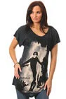 House Of The Gods - Bauhaus - Bela Lugosi Ladies T-Shirt - Washed Black - XS - Schwarz Bild 1