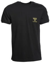 Hummel Davenport T-Shirt - Black/Gold - S - Schwarz Bild 1