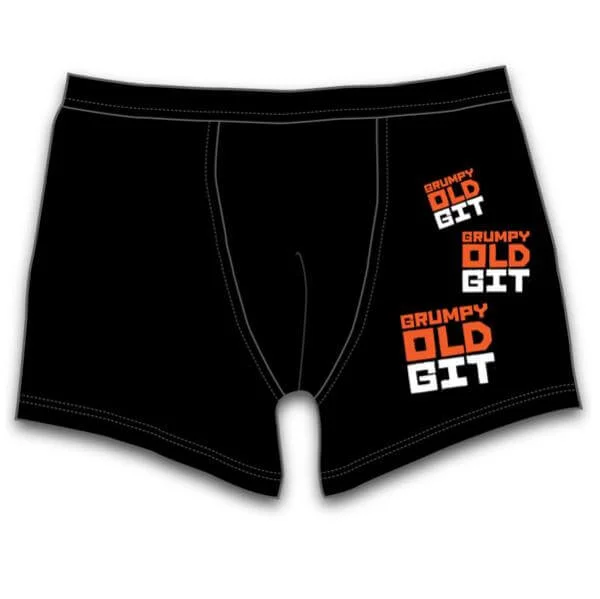 Mens Grumpy Old Git Boxers - Black - S - Schwarz Bild 1
