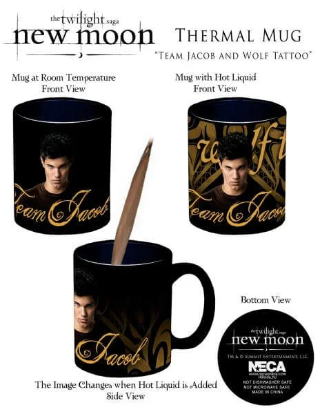 Twilight New Moon - Thermal Mug Team Jacob And Wolf Tattoo Bild 1