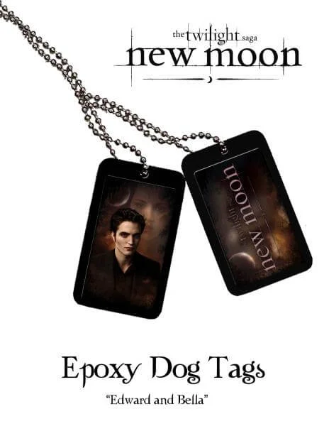 Twilight New Moon Epoxy Erkennungsmarke Edward und Bella Bild 1
