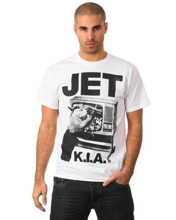 Jet Men's Tv First T-Shirt - White - S - Weiß Bild 1