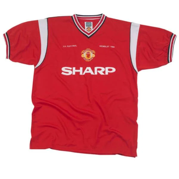 Manchester United 1985 FA Cup Final Football Shirt - S - Red/White Bild 1