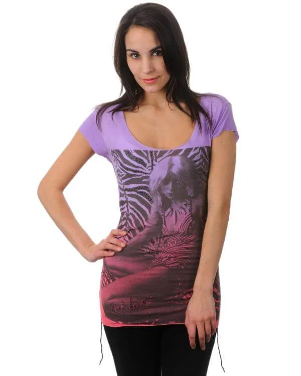 House Of The Gods - Woman's Debbie Harry T-Shirt - Violet - Red - XS - Rot Bild 1