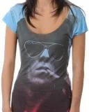 House Of The Gods - Ladies Keith Richards T-Shirt - Blue-Red - XS - Blue-Red Bild 1