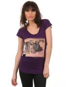 Religion Ladies Camera Girl T-Shirt - Aubergine - XS Bild 1