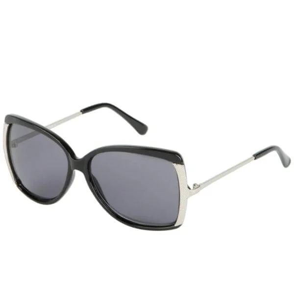 Jessica Vintage Look Oversized Sunglasses - Black -Smoke Bild 1
