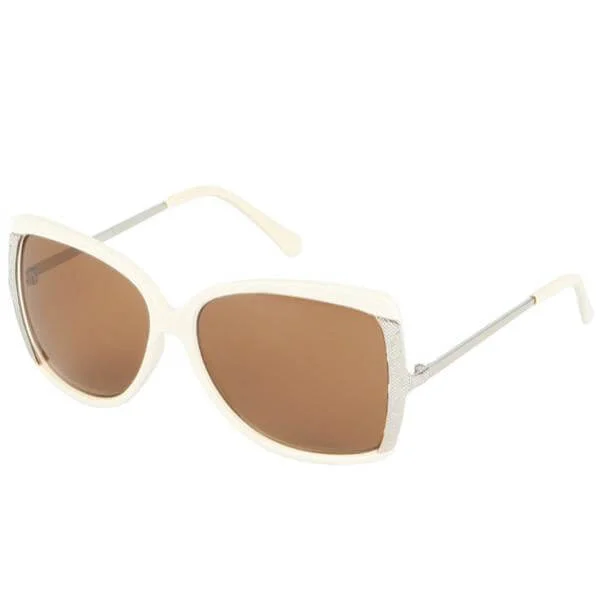Jessica Vintage Look Oversized Sunglasses - Bone -Brown Bild 1