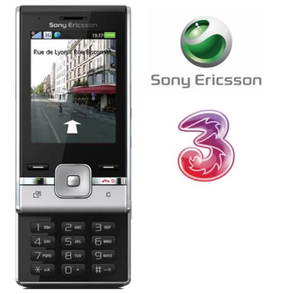 Sony Ericsson T715 Mobile Phone Pay As You Go on Three Network (Black/Silver) Bild 1