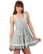 Yumi Tilly floral lace Dress - Blue - S - Blau Bild 1