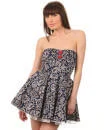 Mina Paisley Day Dress - Navy - S - Marineblau Bild 1