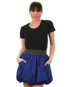 Mina Rouched Dippy Skirt - Blue - Eine Größe - Blau Bild 1