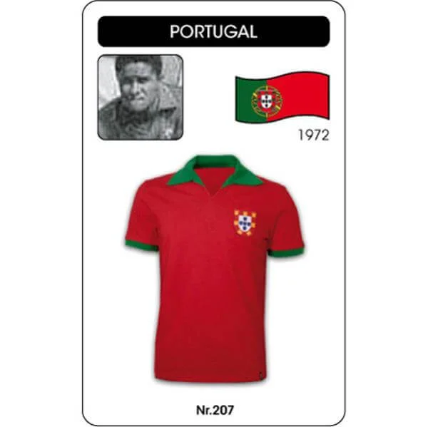Portugal 1972 Short Sleeve Retro Football Shirt - S - Rot Bild 1