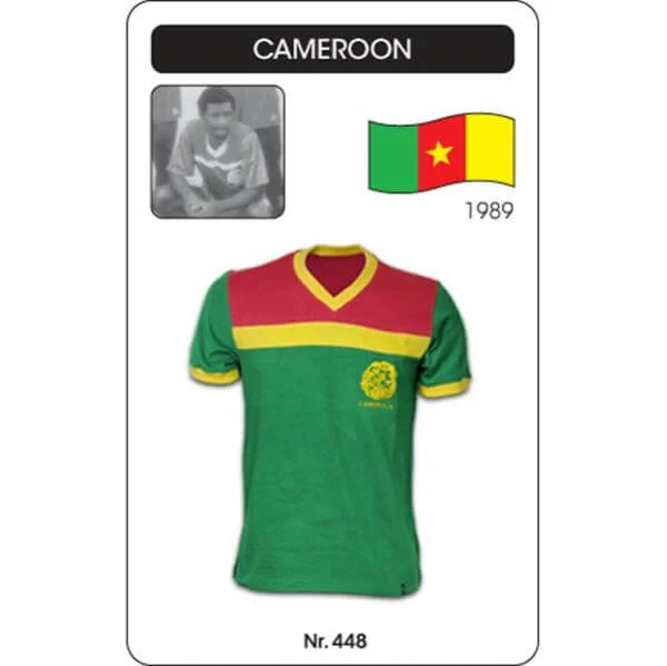 Cameroon 1989 Short Sleeve Retro Football Shirt - S - Grün Bild 1