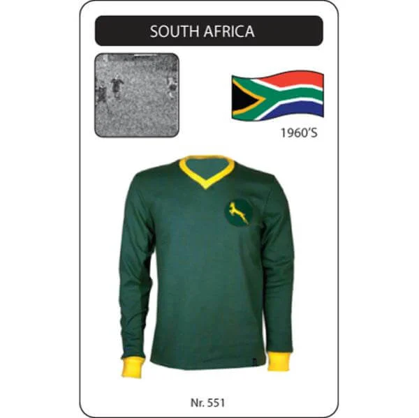 South Africa 1960's Long Sleeve Retro Football Shirt - S - Grün Bild 1