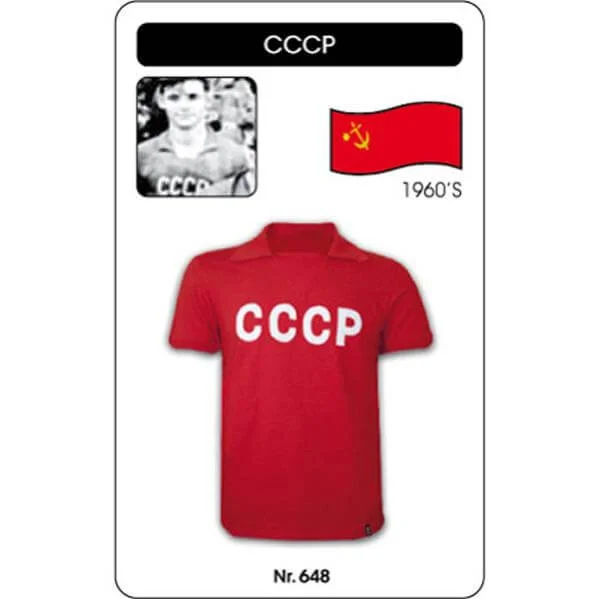 CCCP 1960 Short Sleeve Retro Football Shirt - S - Rot Bild 1