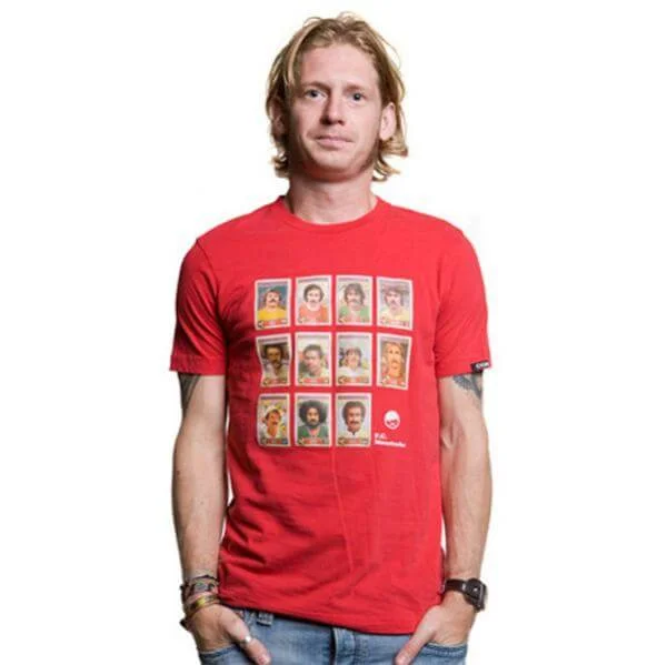 Mens Moustache Dream Team T-Shirt - S - Rot Bild 1