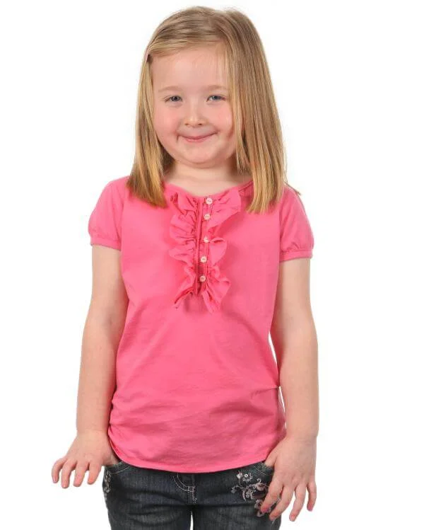 Polo Ralph Lauren Girls Ruffle Top - Pink - 2 - Rosa Bild 1