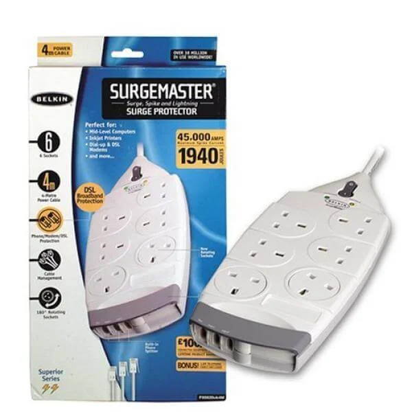 Belkin 6 Outlet SurgeMaster Superior Series with Telephone Protection Bild 1