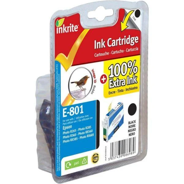 Epson Compatible T0801 Black Ink Cartridge Bild 1