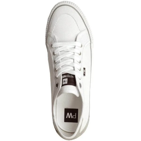 Peter Werth Canvas Trainers White/Navy - 6 - Weiß Bild 1