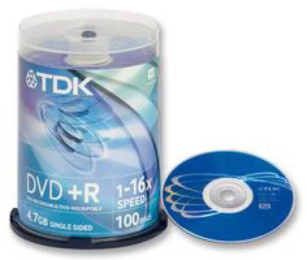 TDK DVD+R 16x Spindle (100pk) 47CBED100 Bild 1