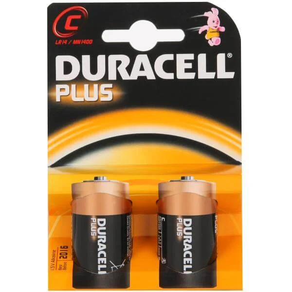 Duracell C Plus Batteries - 2 pack Bild 1