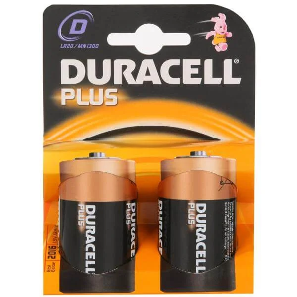 Duracell D Plus Batteries - 2 pack Bild 1