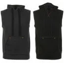Men's 2 Pack Of Sleeveless Hoody with Kangaroo Pocket - Black, Gunmetal - S - Bunt Bild 1