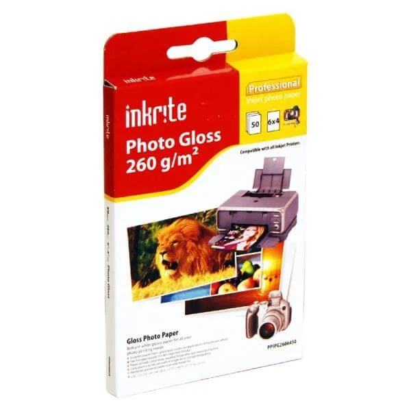 Inkrite PhotoPlus Professional Paper Photo Gloss 260gsm 6x4 (50 sheets) Bild 1