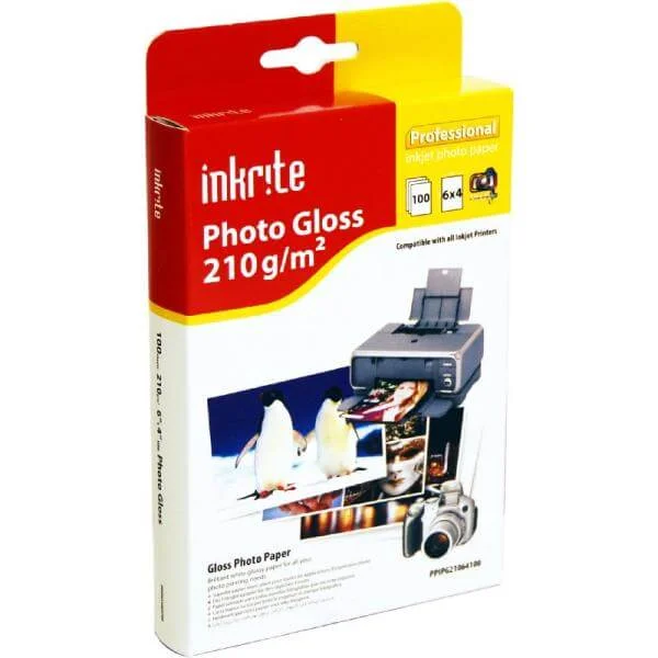 Inkrite PhotoPlus Professional Paper Photo Gloss 210gsm 6x4 (100 sheets) Bild 1