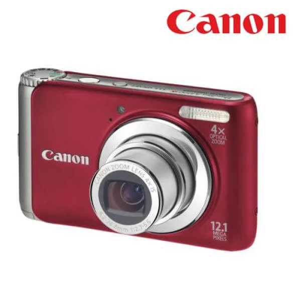 Canon PowerShot A3100 IS 12.1MP 4x Optical Zoom 2.7 Inch LCD - Red Bild 1