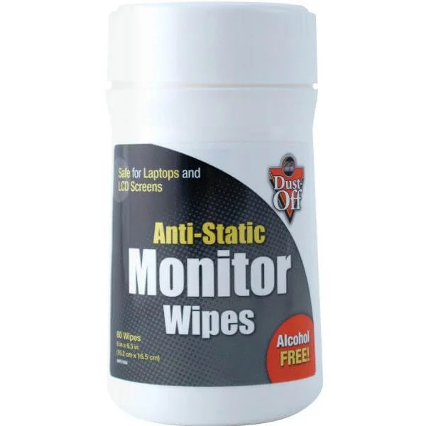Dust-Off Anti-static Monitor Wipes - 80 wipes Bild 1