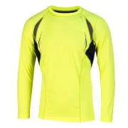 RonHill Vizion L/S Crew Running T-Shirt - Black/Fluorescent - S Bild 1