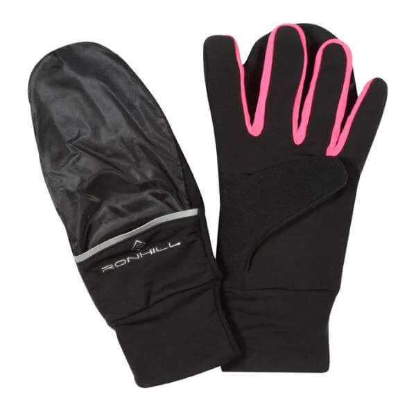 RonHill Switch Running Gloves - Black/Pink - S - Schwarz Bild 1