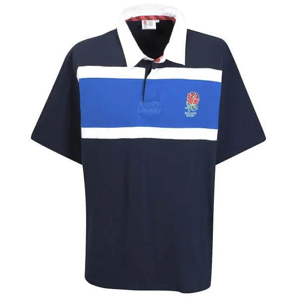 England Rugby SS Panel Rugby Shirt-Navy/Royal - S Bild 1