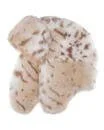 Snow Leopard Faux Fur Trapper Mütze - Eine Größe - Beige Bild 1