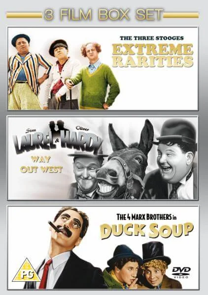Three Stooges In Colour / Laurel and Hardy - Way Out West / Marx Bros - Duck Soup Bild 1