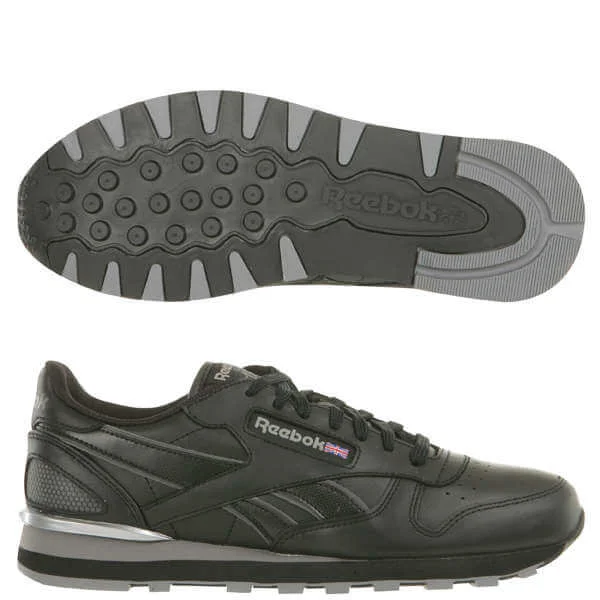 Reebok Men's Classic Leather Clip Trainer - Black - 6 - Schwarz Bild 1