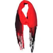 DIESEL LOE LIGHTWEIGHT VISCOSE DIP DYE SCARF - Eine Größe - Black/Red Bild 1