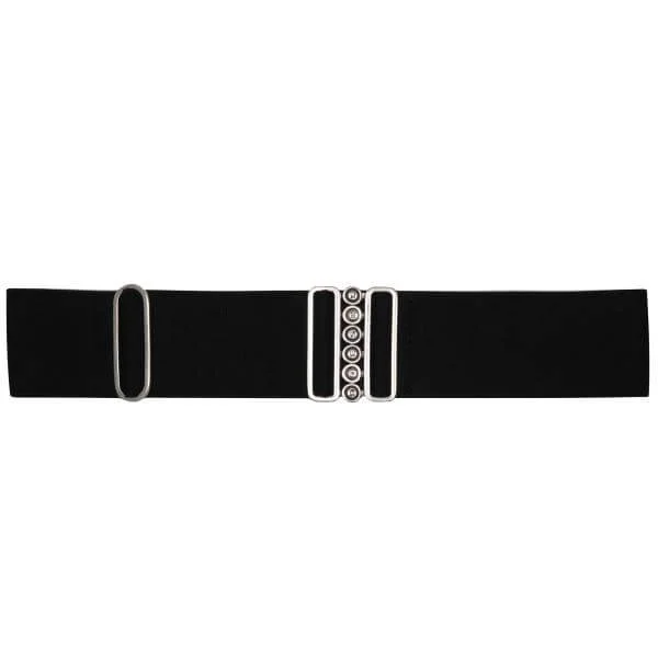 DIESEL WMZ ELASTICATED WAISTED LOGO BUCKLE BELT - size 80 - Eine Größe - Schwarz Bild 1