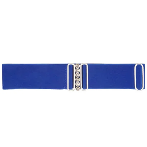 DIESEL WMZ ELASTICATED WAISTED LOGO BUCKLE BELT - size 80 - Eine Größe - Blau Bild 1