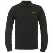Slazenger Men's Equipe L/S Polo Shirt - Black - S - Schwarz Bild 1