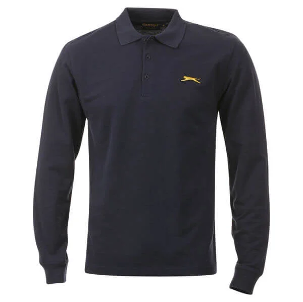 Slazenger Men's Equipe L/S Polo Shirt - Navy - S - Marineblau Bild 1
