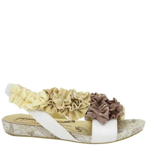Irregular Choice Women's Bingo Best Sandals - White/Gold - 4 - Weiß Bild 1