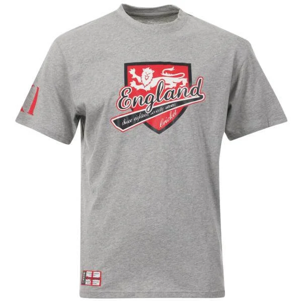 England Cricket Men's Lion Tee - Grey Marl - XS - Grau meliert Bild 1