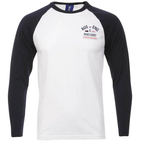 Ashes Series Long Sleeve Raglan Tee - White/Navy - S - Weiß Bild 1