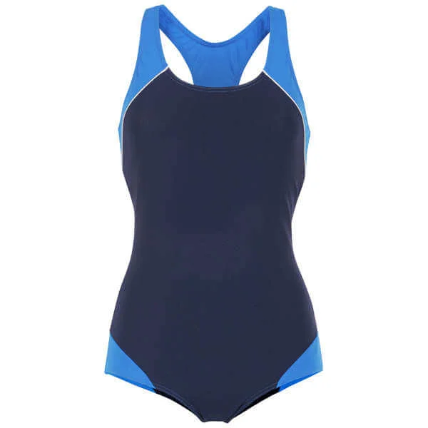 Zoggs Women's CR25 Torquay Sports Booty Suit - Blue - 10 - Blau Bild 1