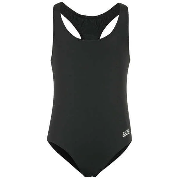 Zoggs Junior Girls Cottesloe V-Back - Black - 4yrs - Schwarz Bild 1